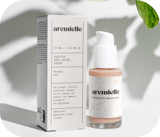 aremielle peptide anti-aging serum with box